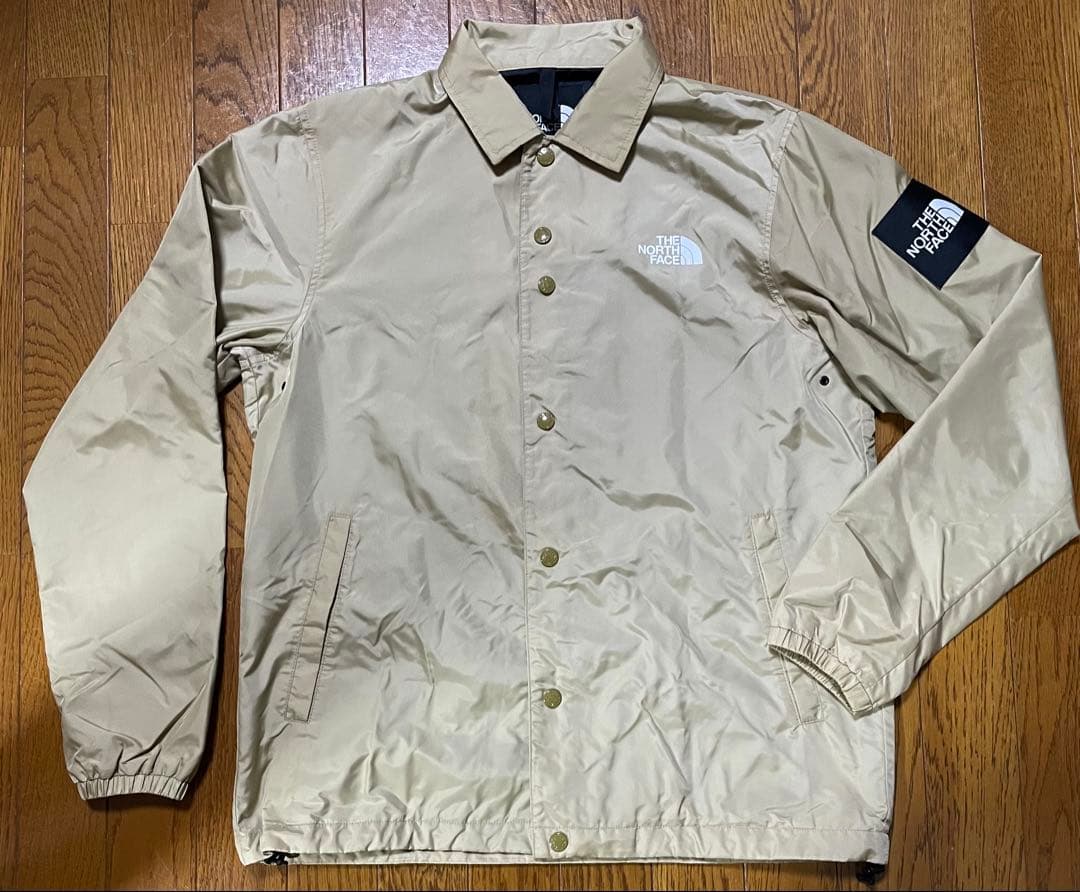 ノースフェイス　コーチジャケット　ベージュ系　美品　メンズM