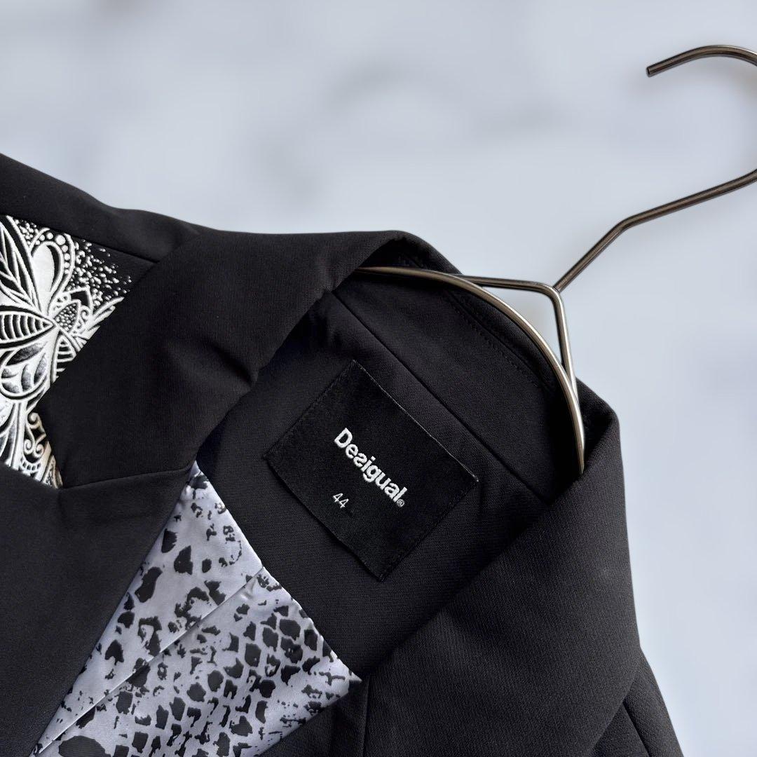 ✨美品✨Desigual デシグアル 現行品 テーラードジャケット 派手黒2XL