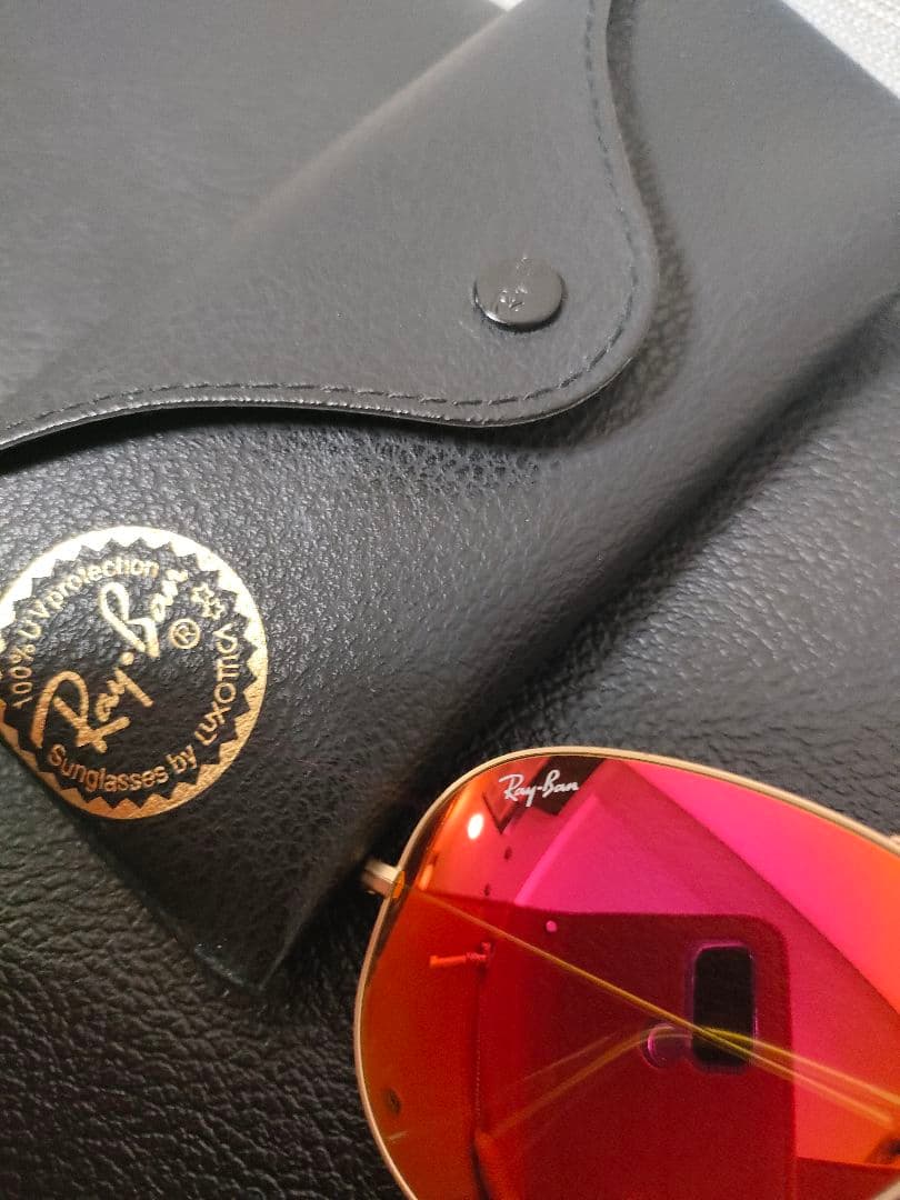 値下げ　RayBan　アビエーター　ミラーサングラス