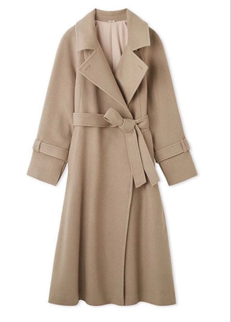 新品タグ付き　snidel ウールカシミヤスタンドカラーコート　モカ　サイズ1