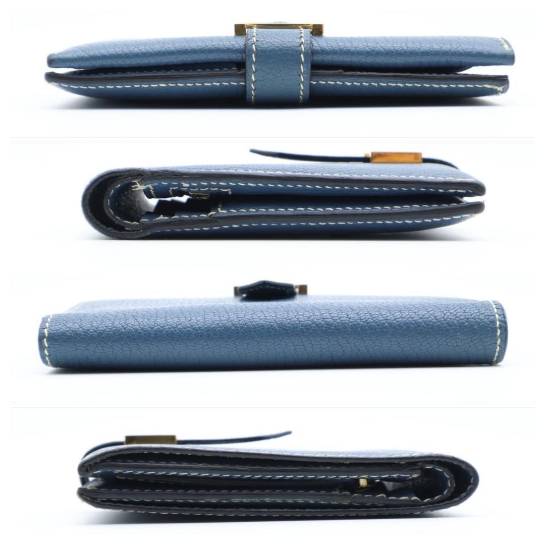 鑑定書付き【超極美品】HERMES ベアンコンパクト　二つ折り財布　シェーブル