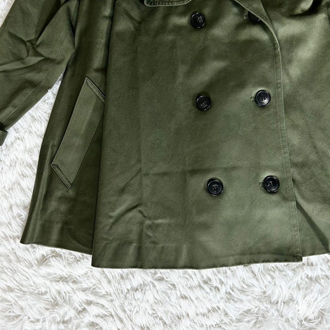 美品✨CLANE ショートフレアトレンチコート カーキ 36