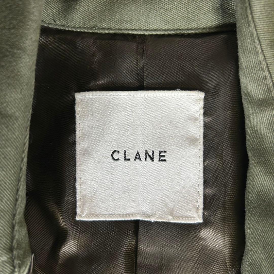美品✨CLANE ショートフレアトレンチコート カーキ 36