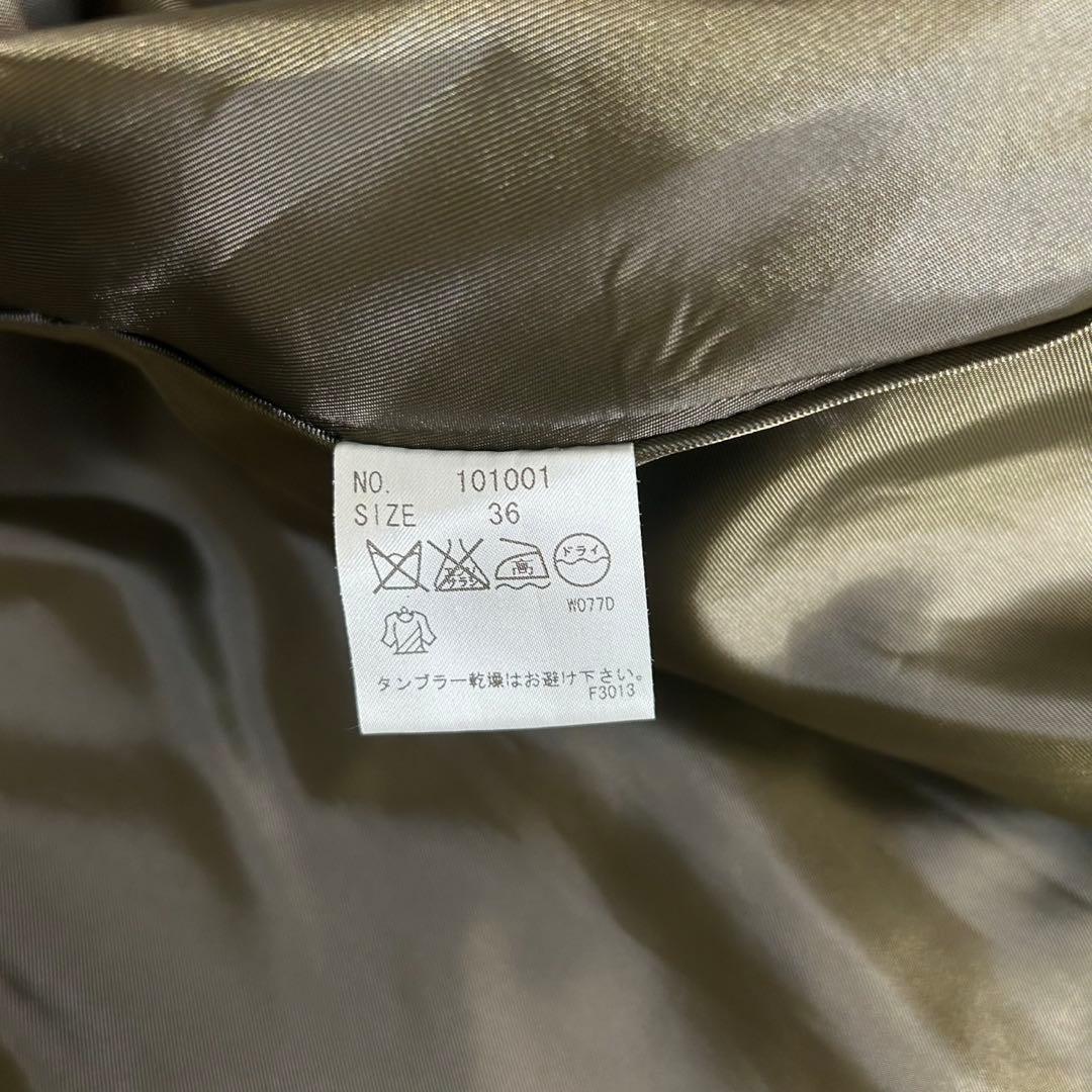 美品✨CLANE ショートフレアトレンチコート カーキ 36