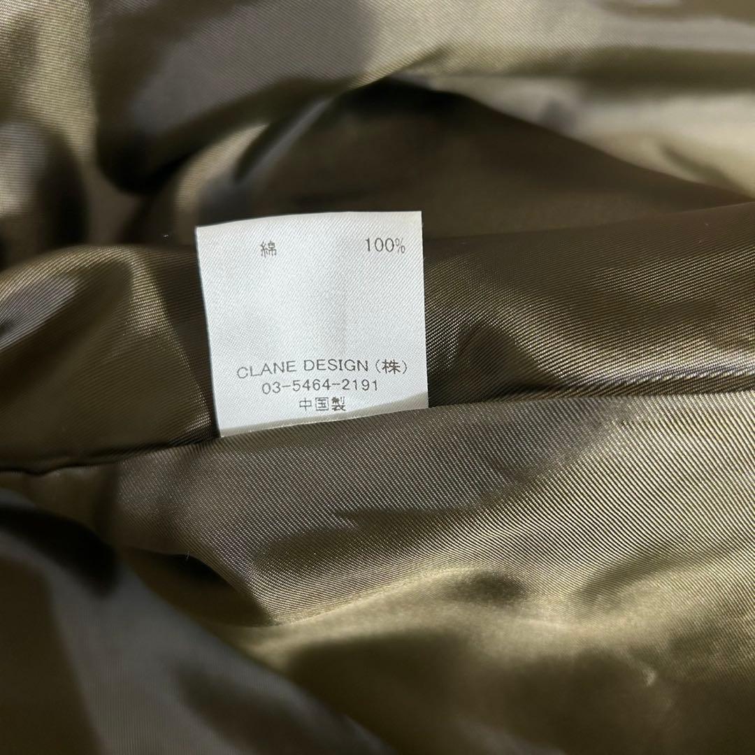 美品✨CLANE ショートフレアトレンチコート カーキ 36