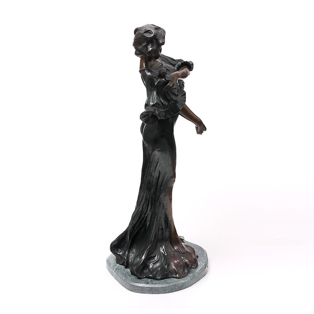 ブロンズ像 - フランチェスコ・フローラのヴィクトリアンレディー 中古美品