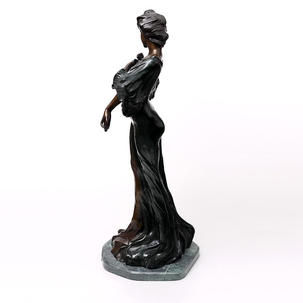 ブロンズ像 - フランチェスコ・フローラのヴィクトリアンレディー 中古美品