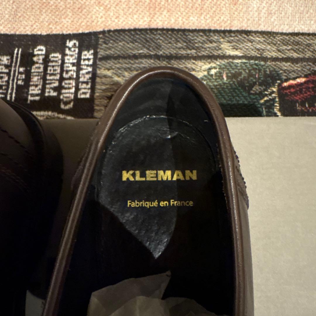 KLEMAN ダークブラウン モカシン　革靴