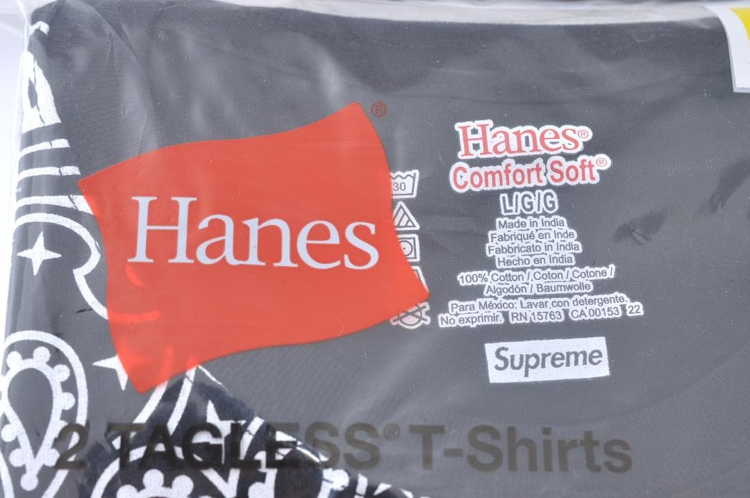 Supreme x Hanes Bandana Tシャツ 2枚 黒 TA2583