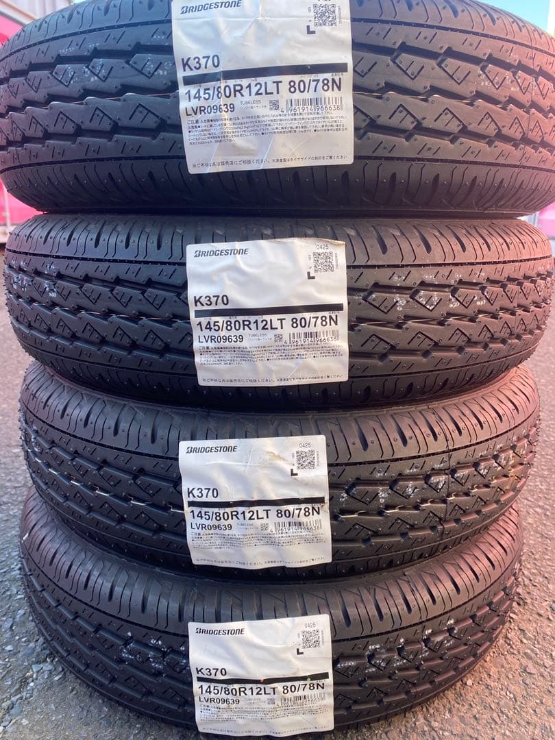 ブリヂストンK370 145/80R12LT タイヤ