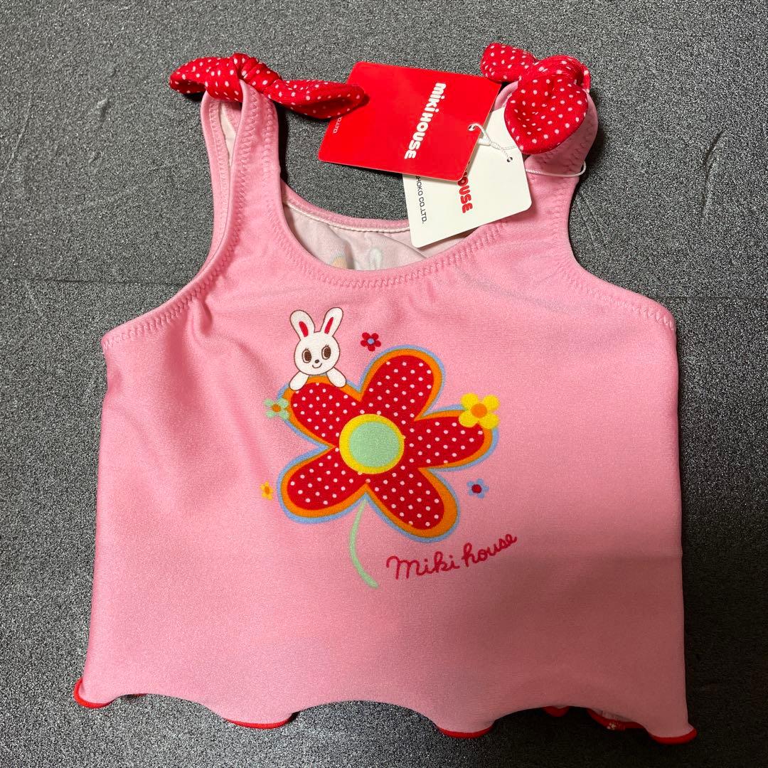 新品タグ付❤️ミキハウス うさこ・リボン〜セパレート水着❤️110定価9,030円