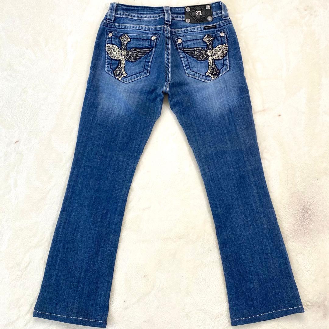 Miss Me ✨美品✨ フレア ブーツカット ビジュースタッズ 27 ロゴ