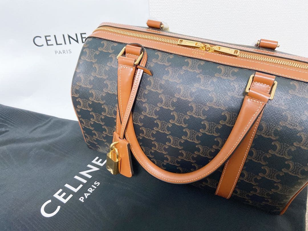【最終値下げ！早い者勝ち】CELINE ボストンバッグ トリオンフキャンバス