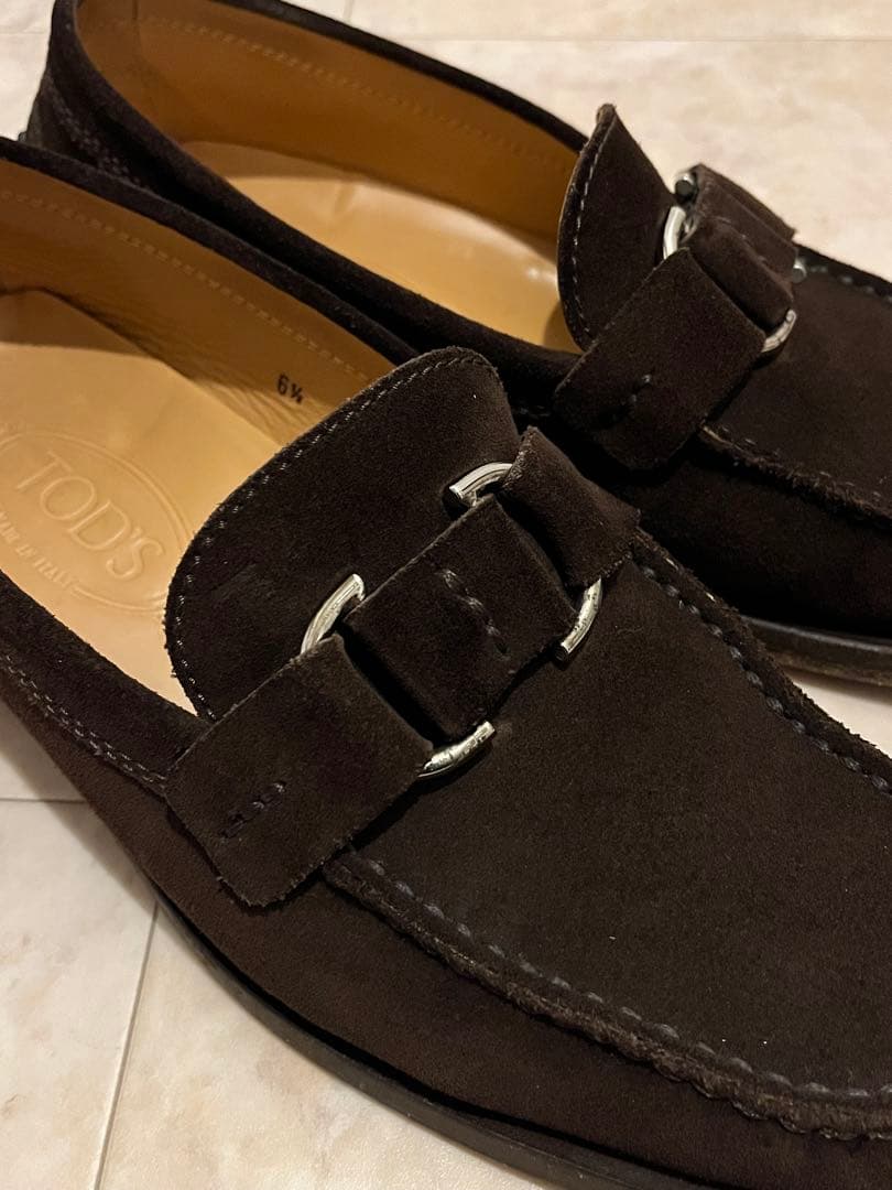 TOD'S トッズ レザー モカシン ローファー ブラウン 6 1/2 美品
