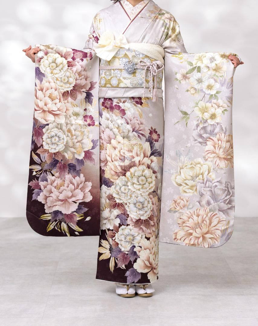 ≪即着用可能≫ 振袖 正絹 フルセット 160cm~170cmの方用【929】