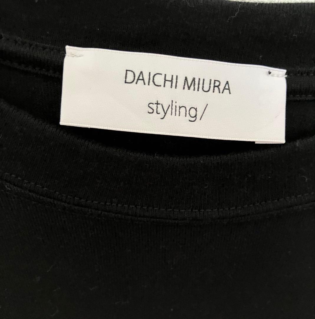 スタイリング　DAICHI MIURA アートプリントTシャツ ブラック