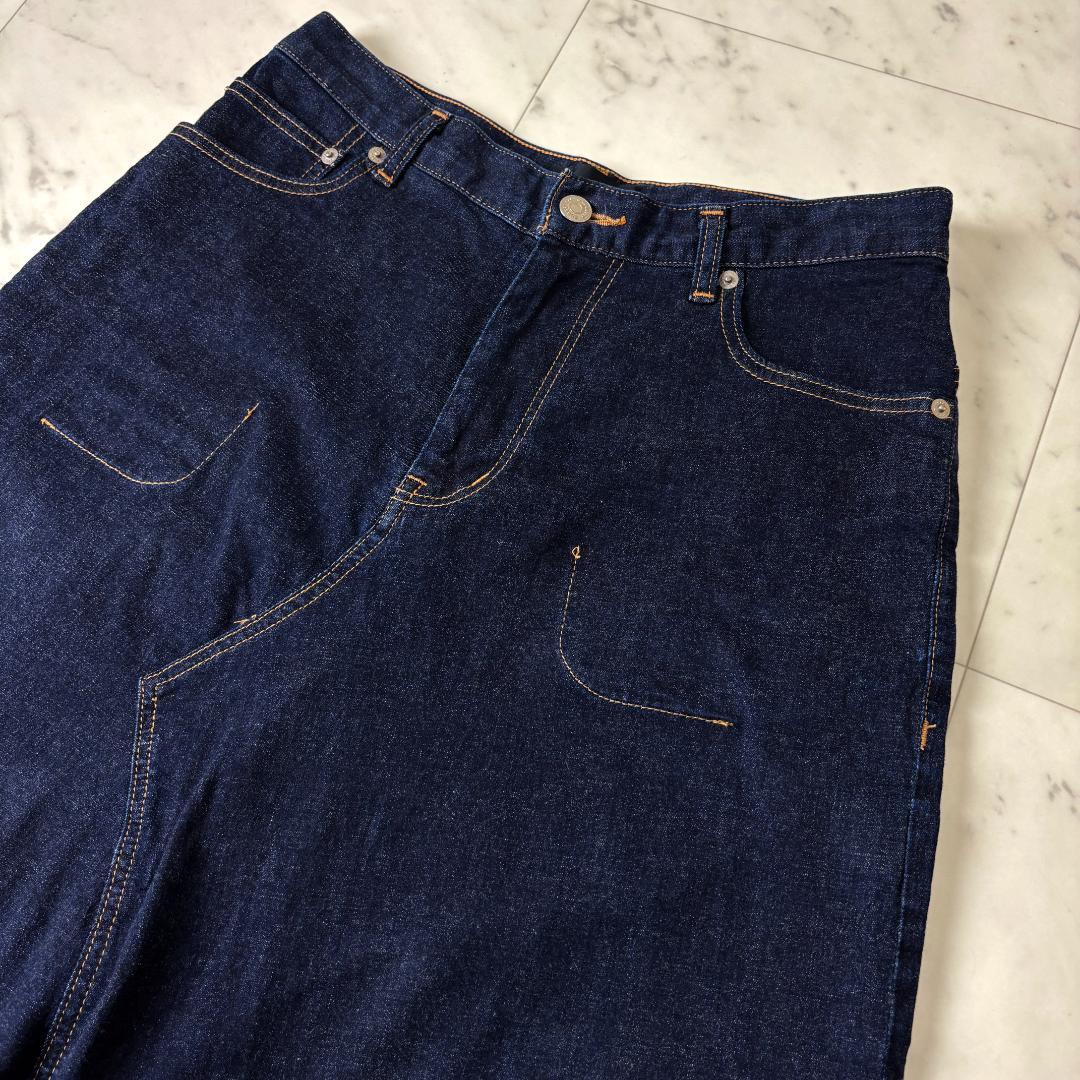 ZUCCa ストレッチ サルエル デニムパンツ M ダークネイビー ズッカ