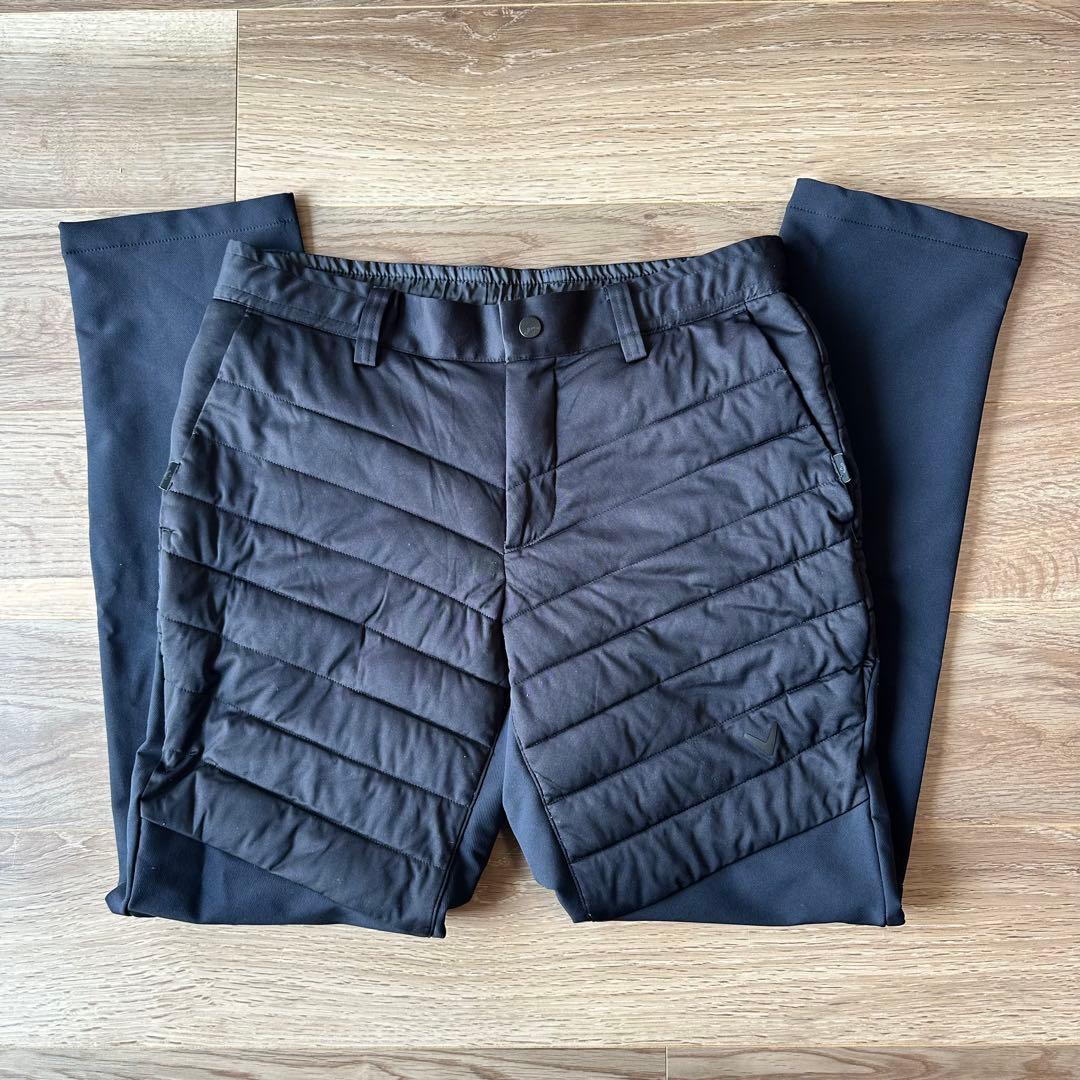 【美品】キャロウェイスターストレッチ切替ジョガーパンツC22226116 M 黒