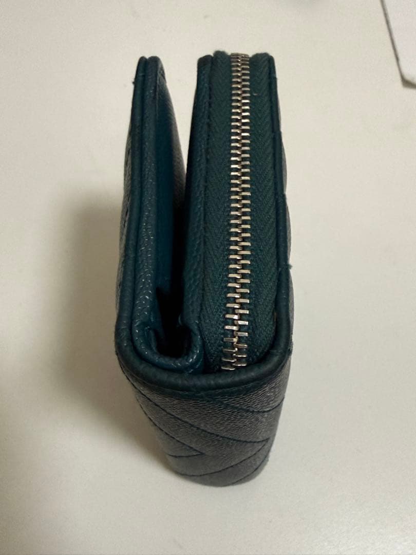 YSL 二つ折り財布 グリーン