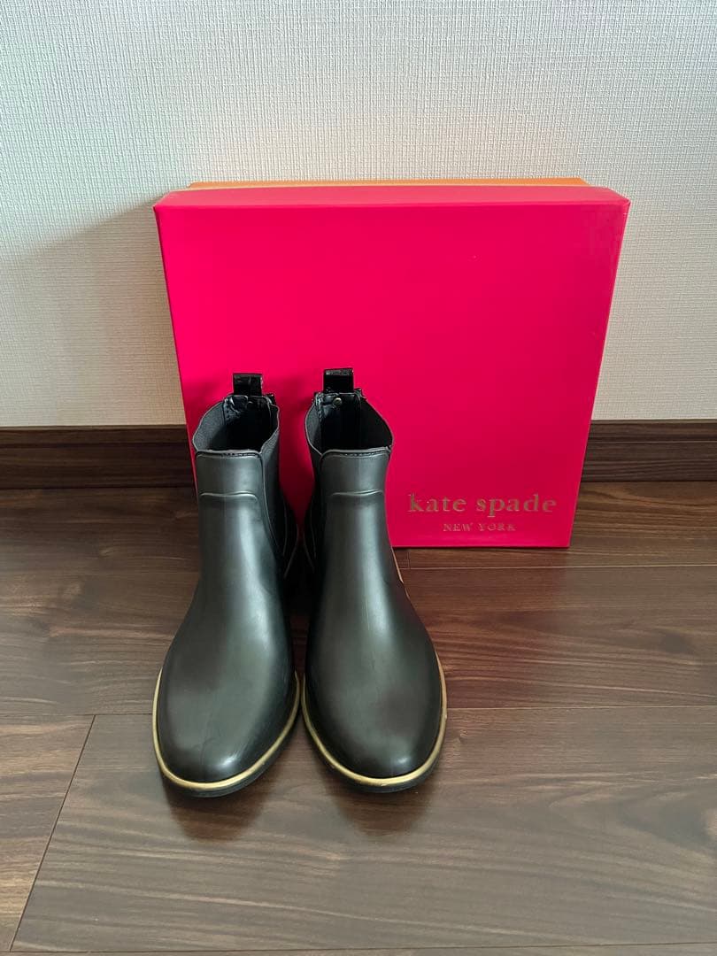 kate spade ブラックショートブーツ