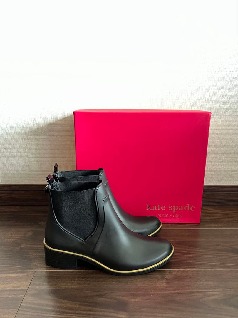 kate spade ブラックショートブーツ