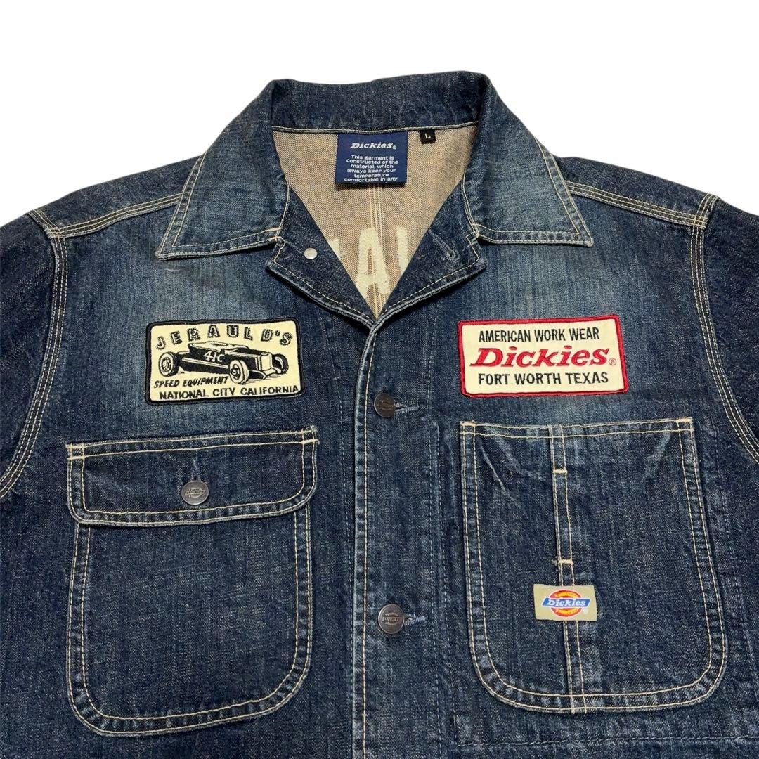 Dickies ディッキーズ デニム カバーオール チェーンステッチ Ｌ
