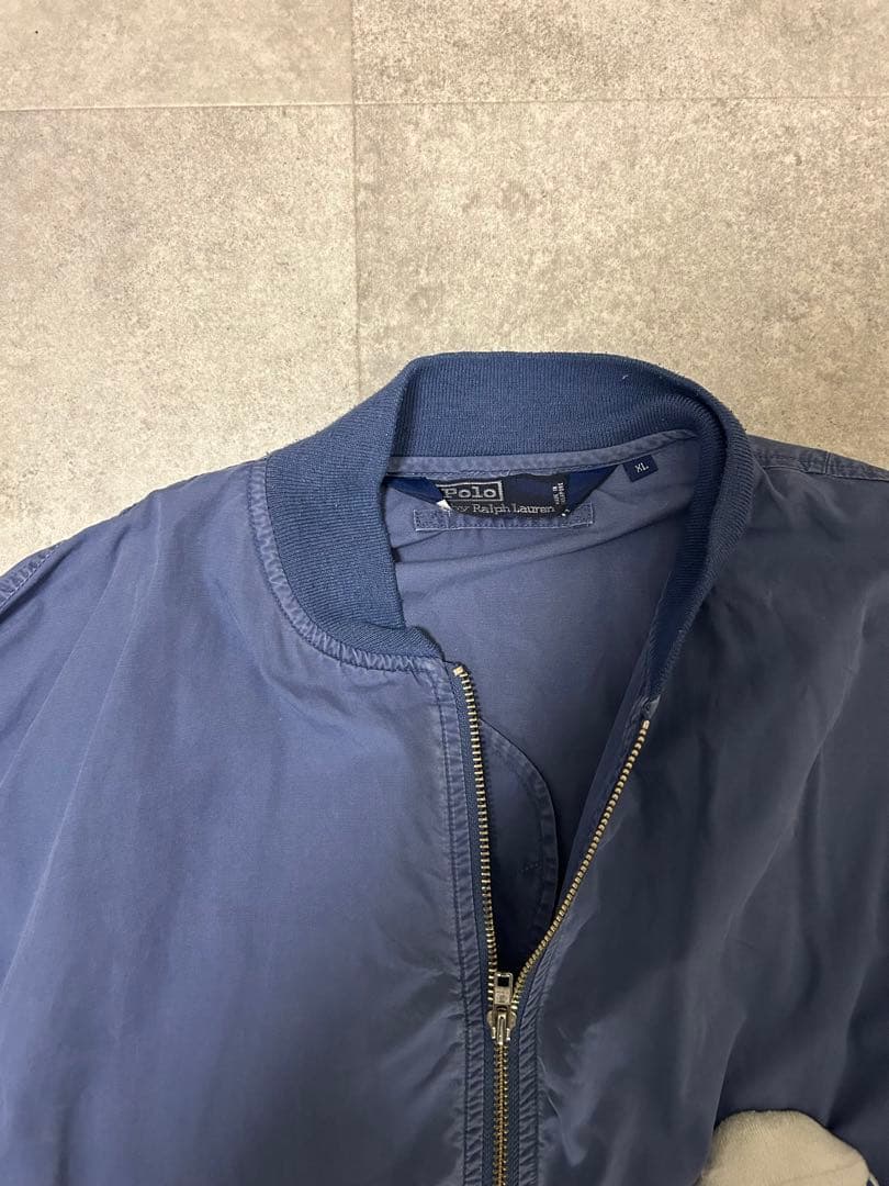 90s Ralph Lauren MA-1ジャケット ネイビー Lサイズ