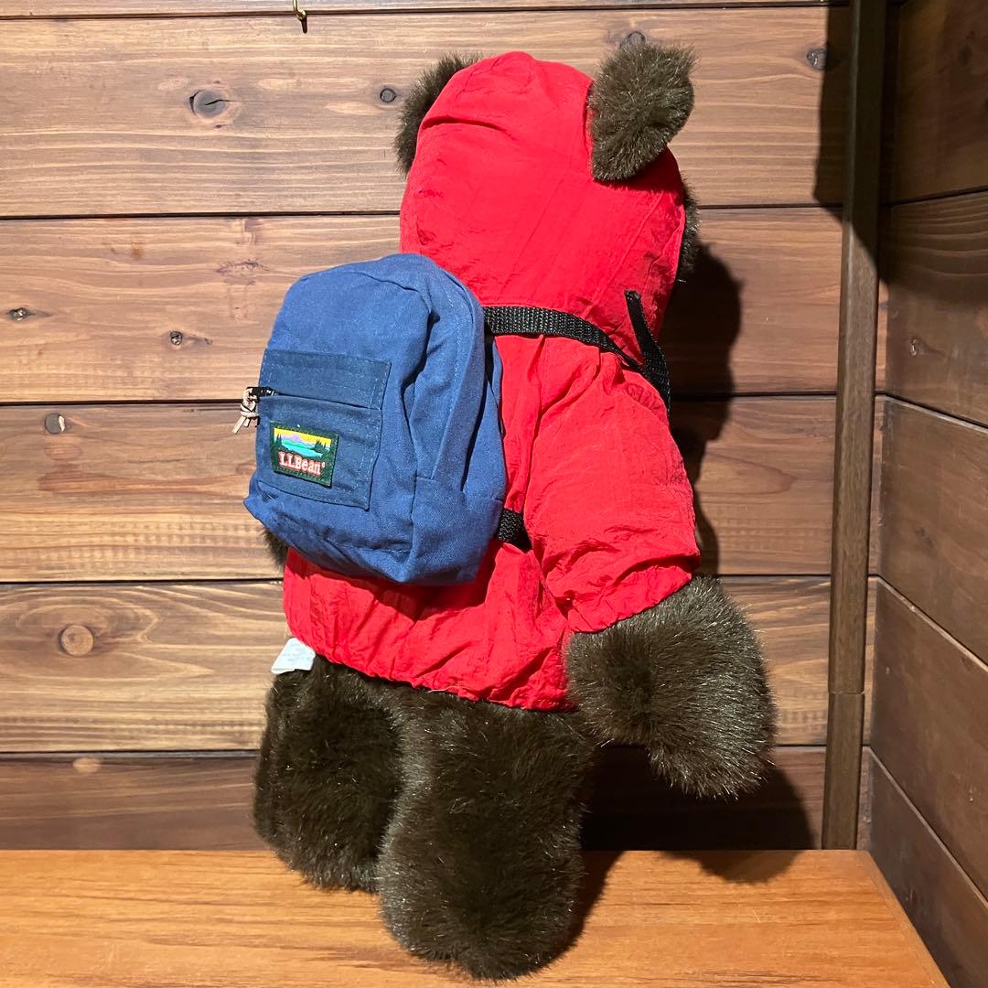 llbean teddy bear コラボ　ぬいぐるみ　アノラックパーカー　赤