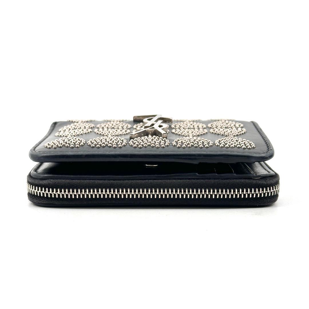 サンローラン YSL 折り財布 ハート スタッズ 限定品 ブラック