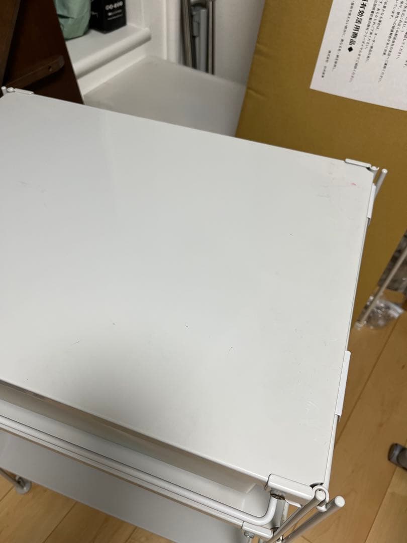 無印　スチールラック　収納ボックス付き