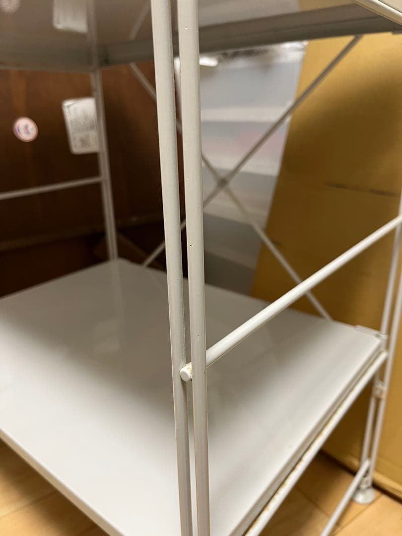 無印　スチールラック　収納ボックス付き
