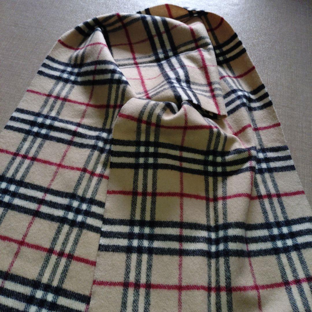 人気 BURBERRY バーバリー カシミヤ ウール マフラー チェック