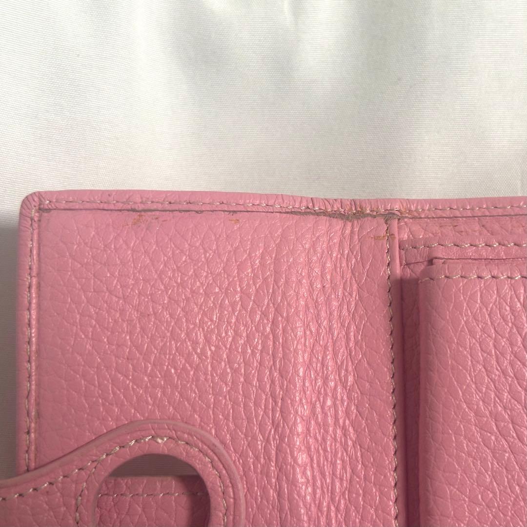 HERMES エルメス ピンク 三つ折り財布