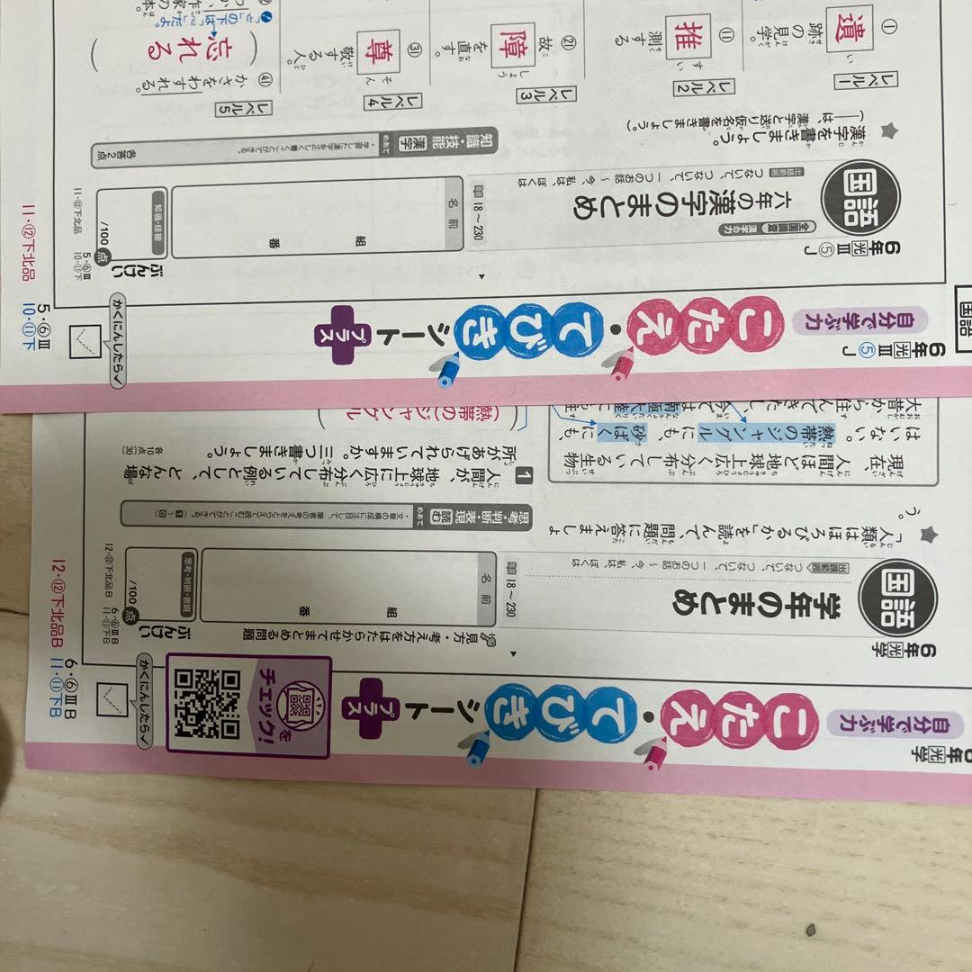 6年国語　ぶんけい　こたえ・てびきシート