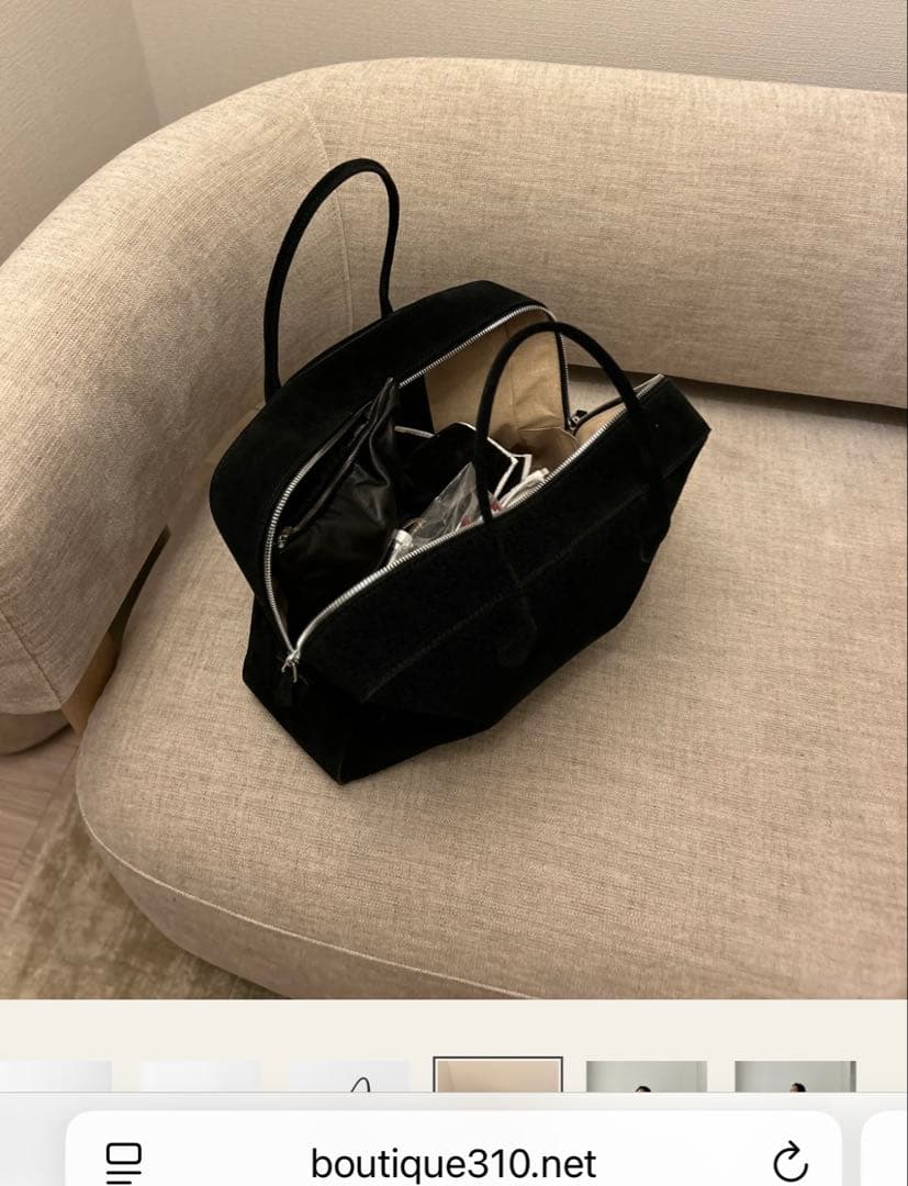 新品♦︎佐藤佳菜子♦︎BOX BOSTON (L) メゾンカナウ　スミクロ　スエード