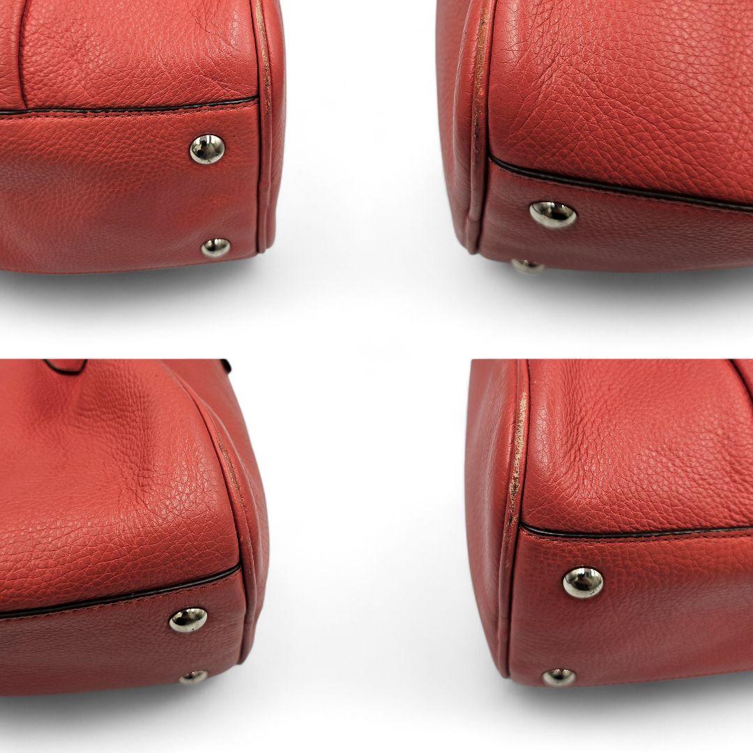 良品　COACH　ミニボストンバッグ　ショルダー2way 　本革レザー