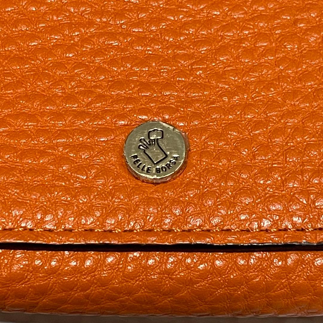新品 Pelle Borsa マーノグッズ レザー スマートウォレット オレンジ