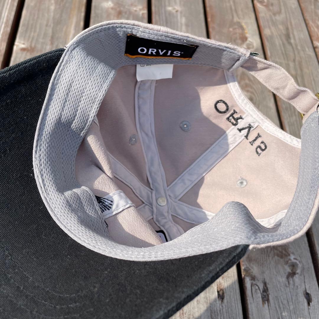 【極美品】ORVIS オービス 2トーン キャップ フライ 釣り 刺繍 企業系