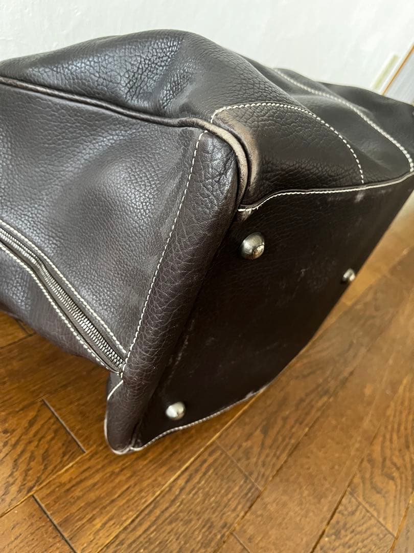 TOD'S ボストンバッグ 黒/青 レザー