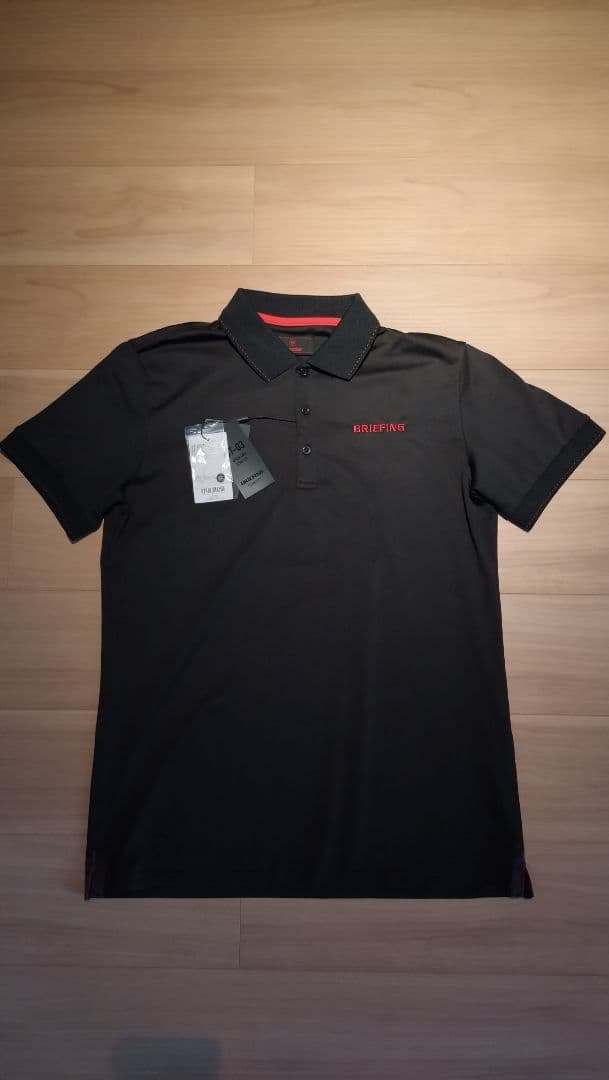 未使用級■BRIEFING MS TOUR POLO/L/黒 ツアーポロ