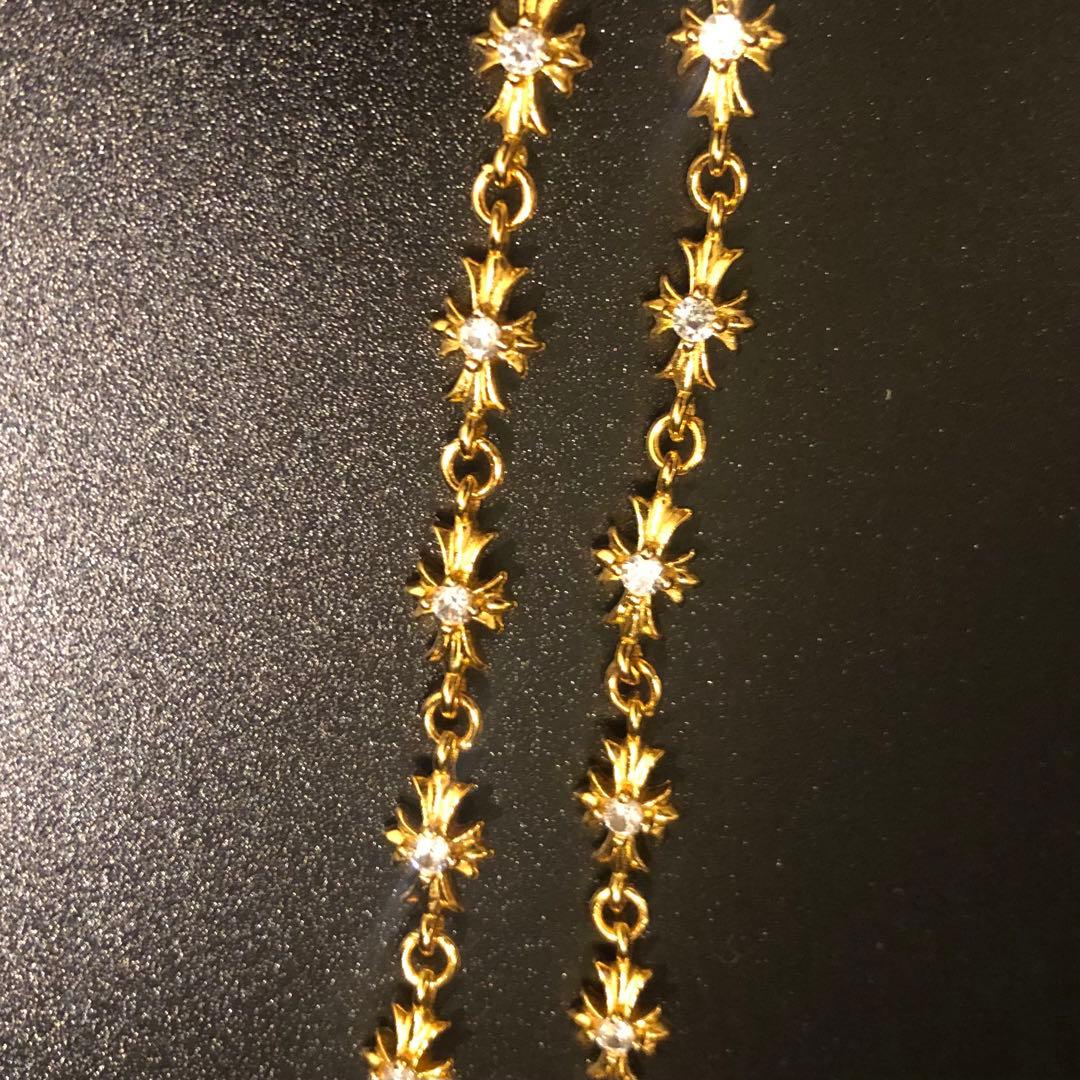 ダブルダガーチャーム　ゴールドネックレス925刻印　週末値下げ‼️