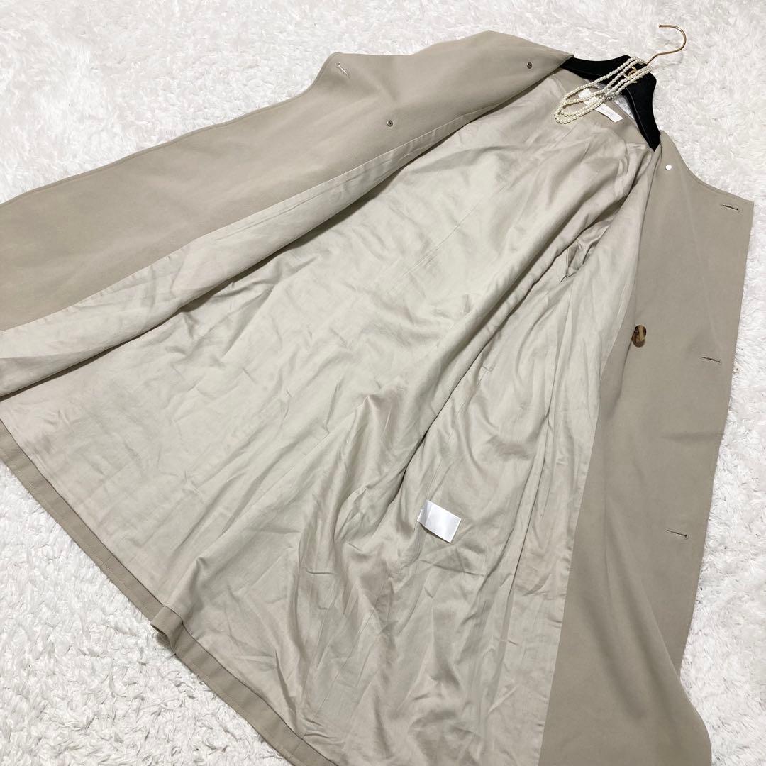 美品♡ ギャルリーヴィー コットンリネンツイル ノーカラーコート ベージュ