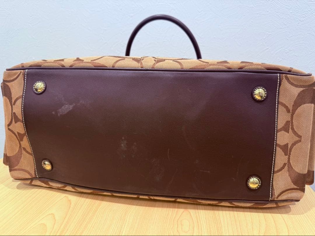 コーチ COACH ボストンバッグ　シグネチャー　キャンバス　レザー　2way