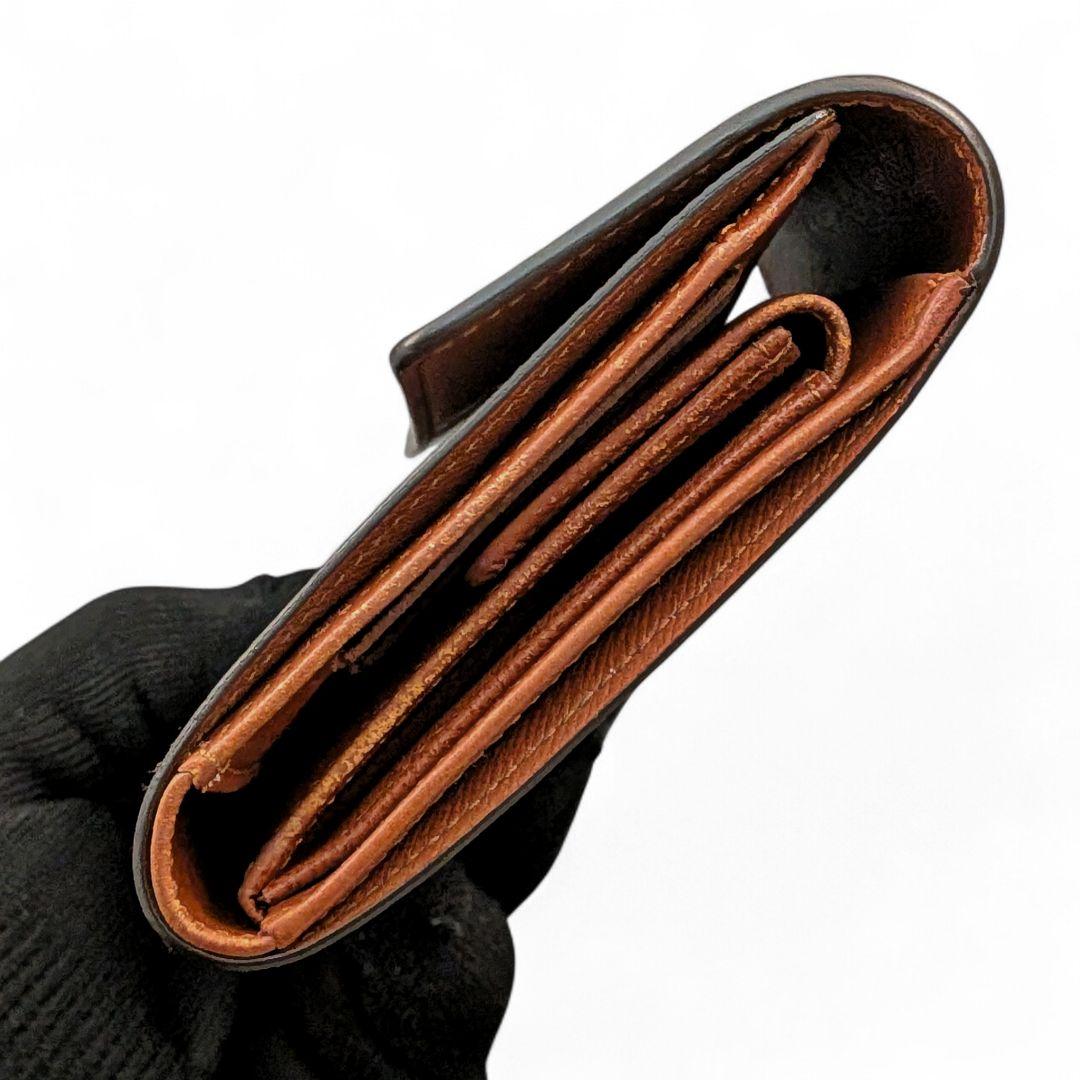 美品 ルイヴィトン モノグラム ポルトトレゾール エテュイ パピエ 折り財布