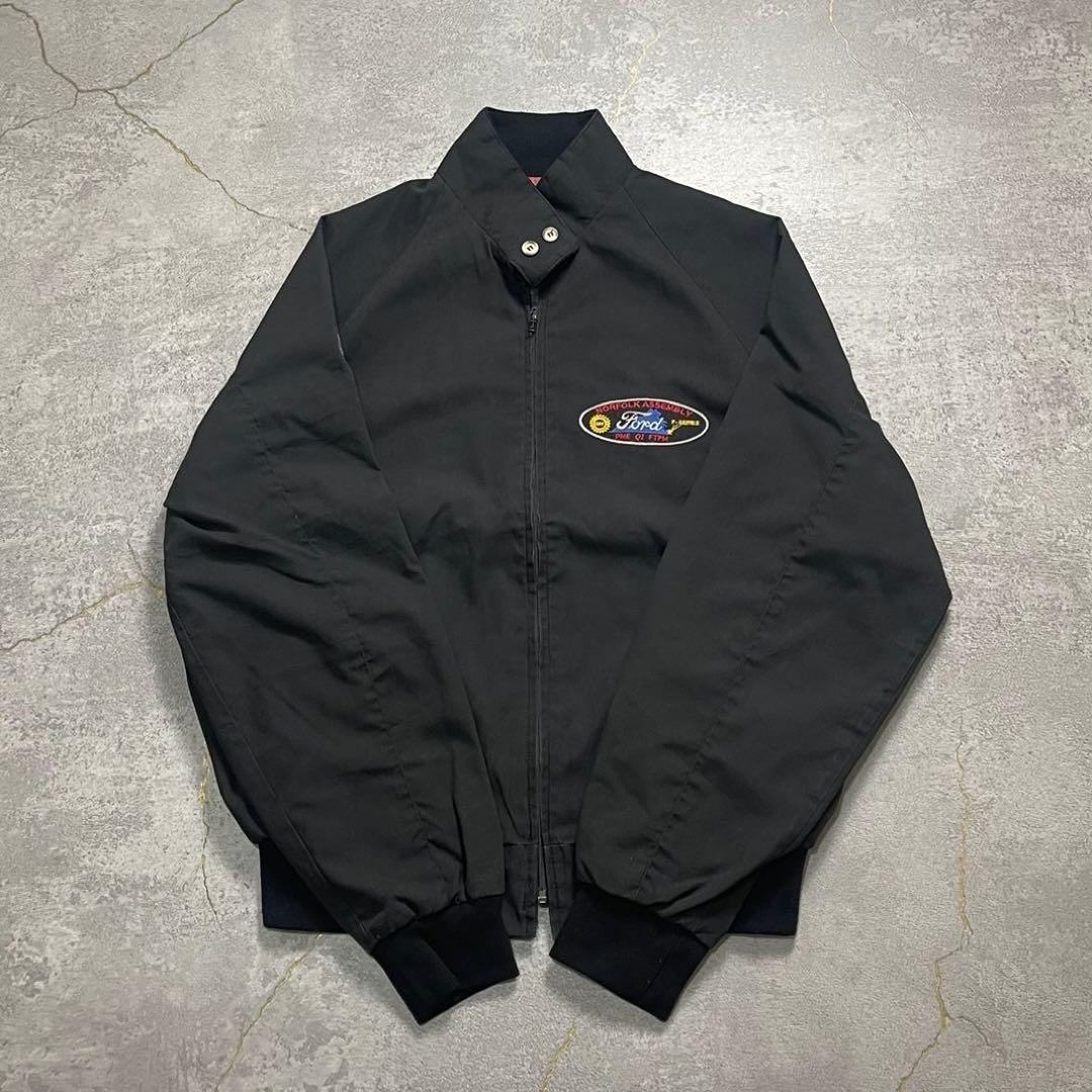 80s90sUSA製G9KingLouieブラックスイングトップFord刺繍ロゴ