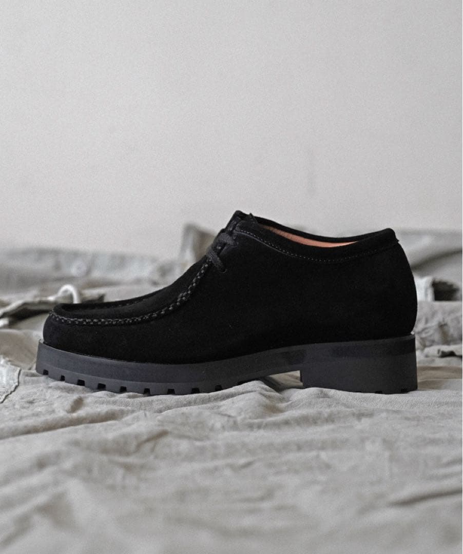 【新品】shiun BLACK SUEDE MOCCASIN　モカシン ブーツ