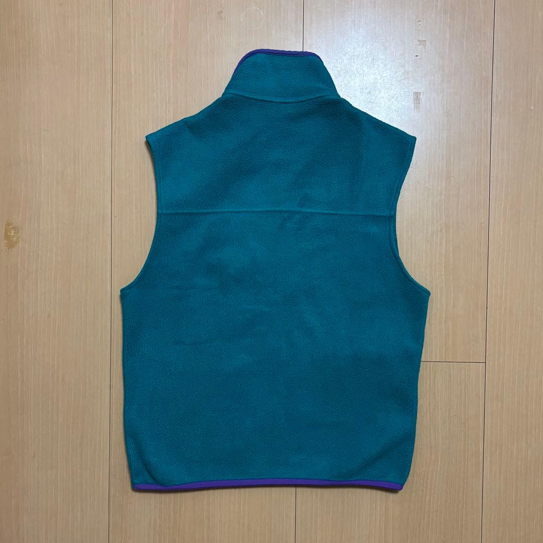 80s LLBean エルエルビーン フリースベスト 筆記体ロゴ 古着 M