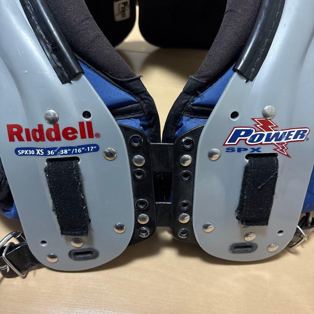 Riddell Power ショルダーパッド グレー/ブルー