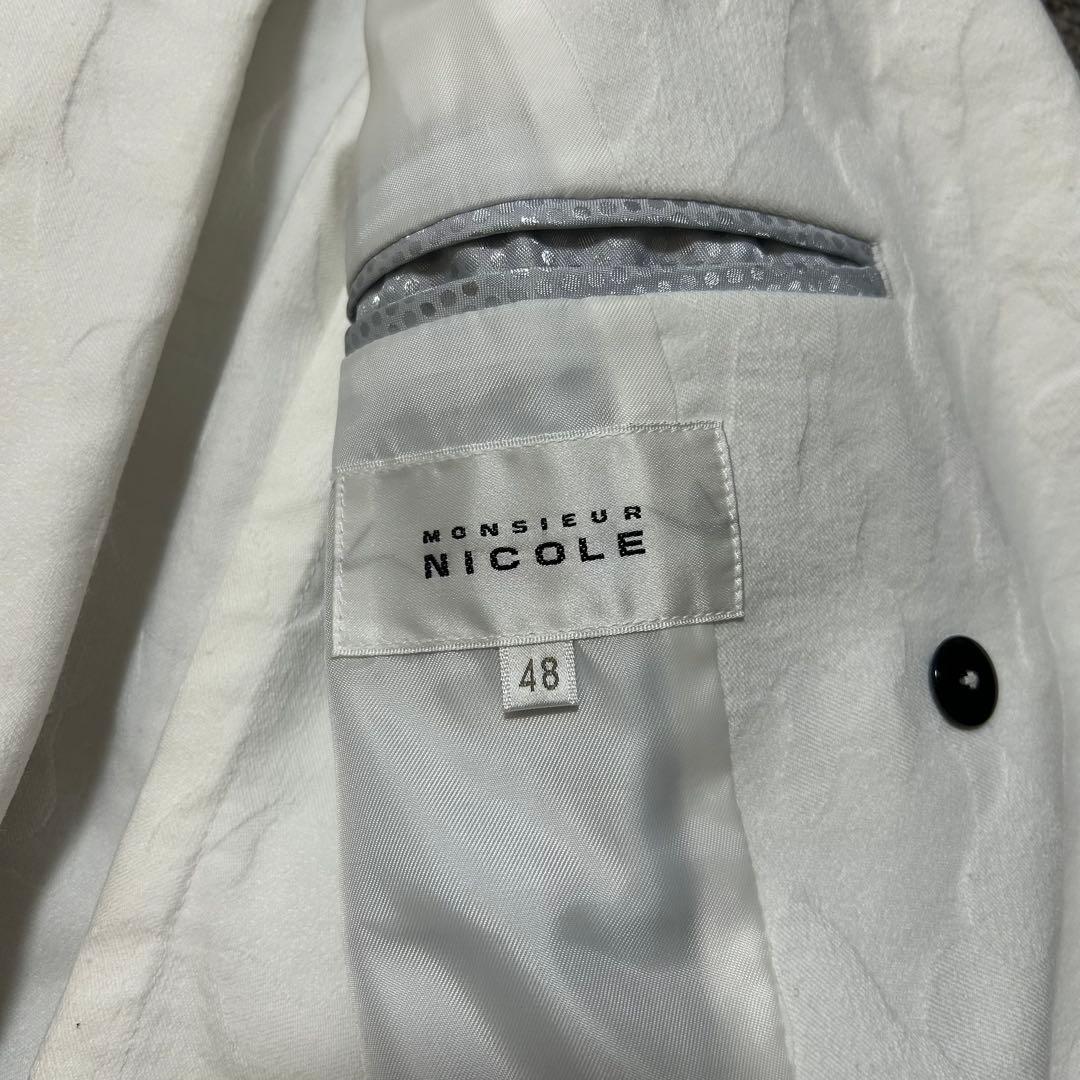ヨ*バ様 NICOLE ホワイト スーツ　ジャケパン　カモフラージュ　セットアッ