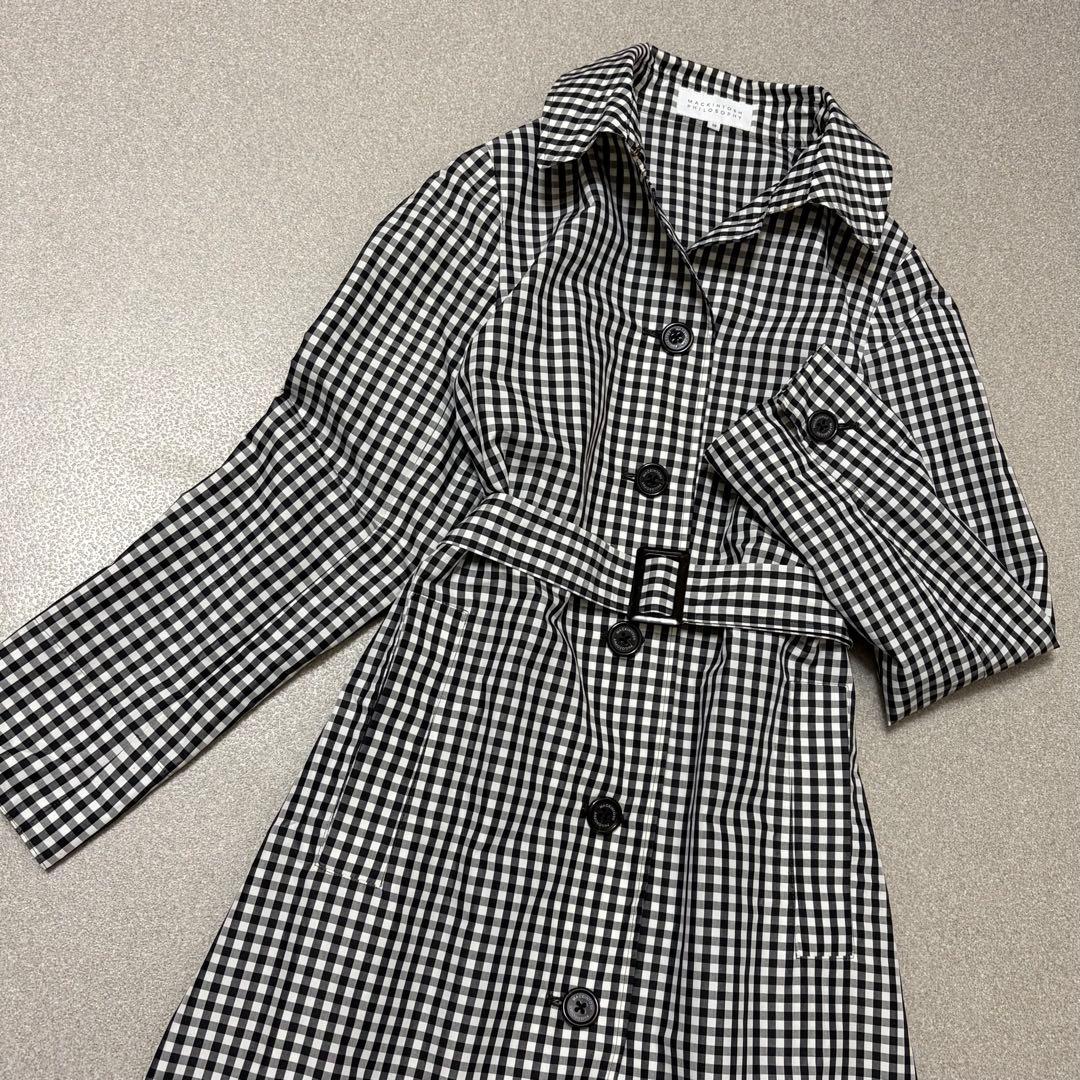 【美品✨撥水加工 】マッキントッシュ スプリングコート チェック柄